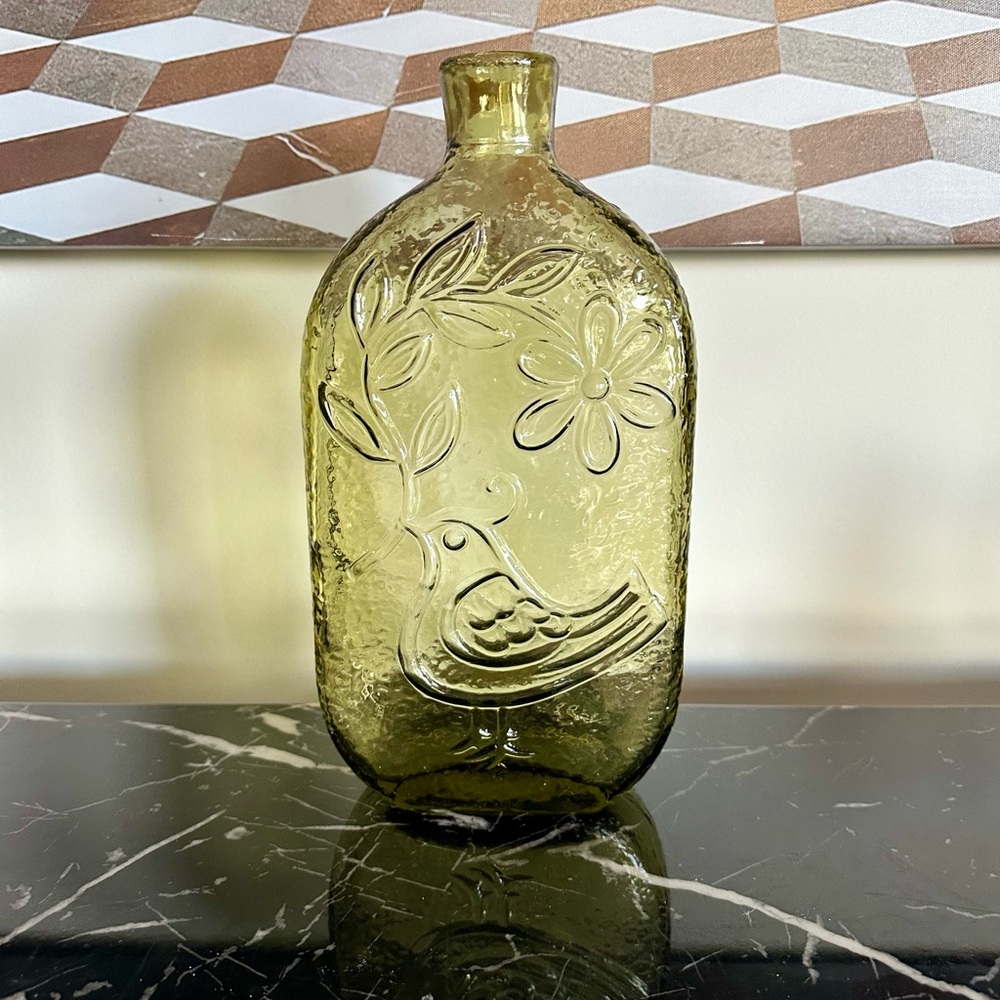 Wayne Husted For Stelvia Italy Bird Of Peace Decanter Empoli MCM Bottle